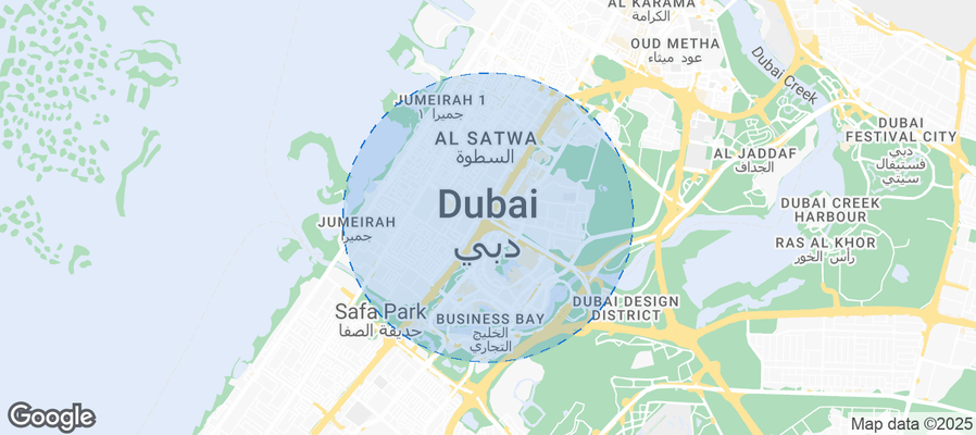 دبي Airbnb map